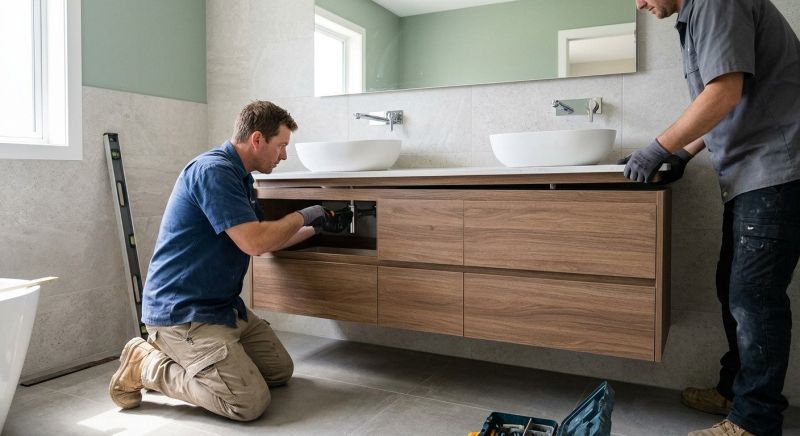 Custom Vanity Installation in Bloomington, IN