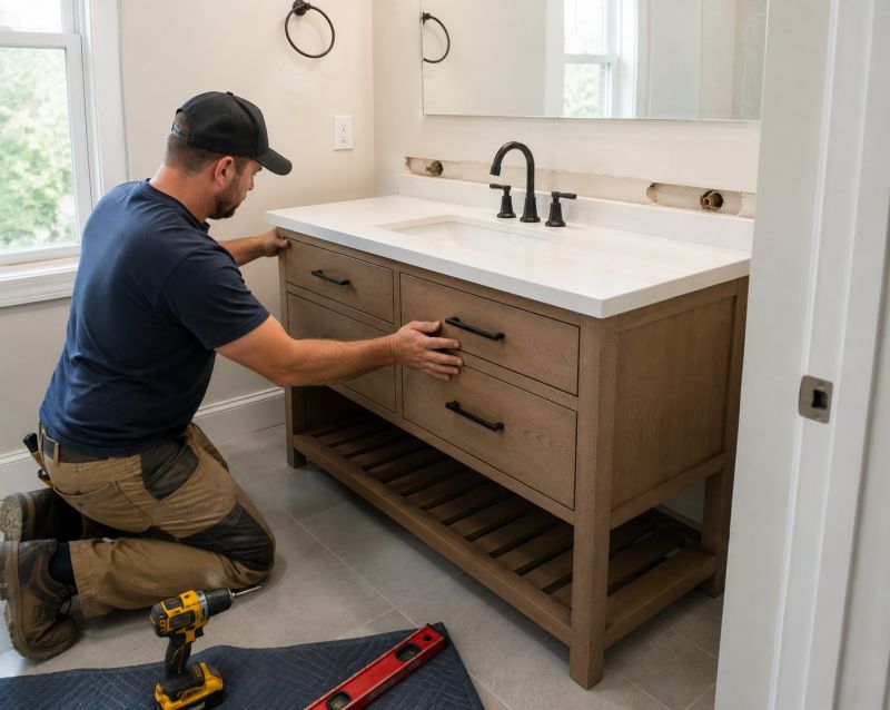 Vanity Cabinet Installation in Carmel, IN